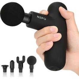 Масажер для м'язів Handheld Percussion Massage Gun - портативний масажер для зняття болю, чорний