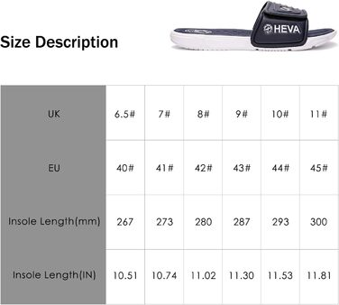 HEVA Шльпанці чоловічі літні сандалі (43 EU, Navy White 01)