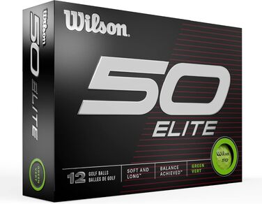 Гольф-м'ячі Wilson Fifty Elite, зелені, стандартний розмір, 12 шт