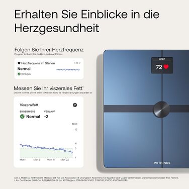 Ваги Withings Body Smart чорні WLAN для аналізу складу тіла (жир, м'язи, вода, кісткова тканина)