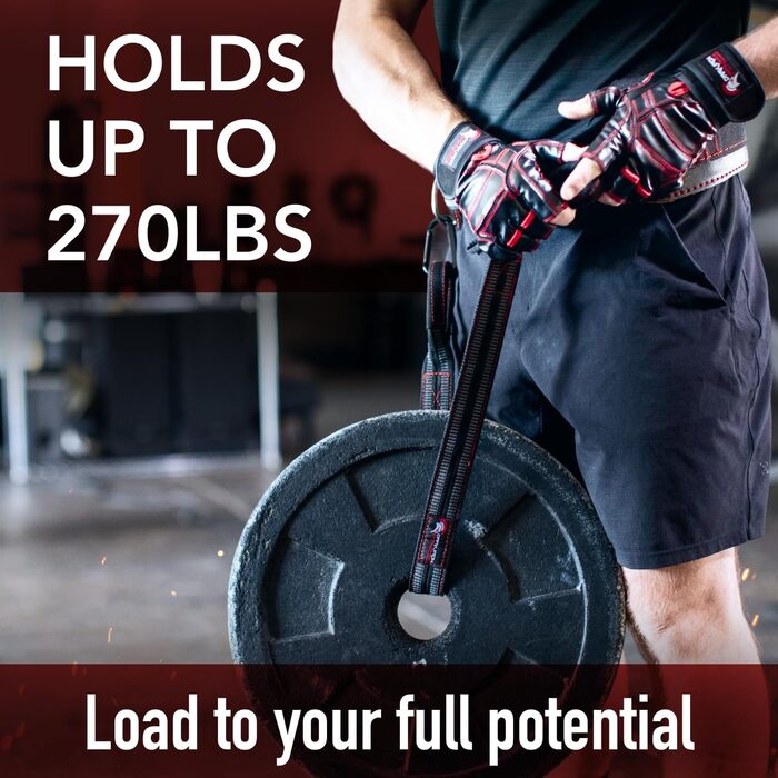 Лідерний пояс для віджимань Dark Iron Fitness з нейлоновою петлею для додаткових ваг (до 122 кг) - 100% шкіряний пояс для чоловіків та жінок, бодібілдингу - аксесуари для спортзалу