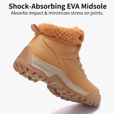 Зимові черевики для жінок, снігоступи, утеплені хутром, антиковзаюча підошва, для холодної погоди (41 EU, Коричневий)
