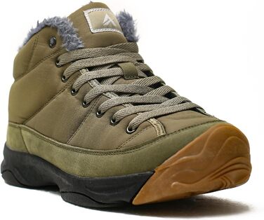 Зимові черевики Azooken для чоловіків та жінок, теплі трекінгові черевики для походів, водонепроникні зимові черевики, розміри 36-48 (41 EU, Army Grün)