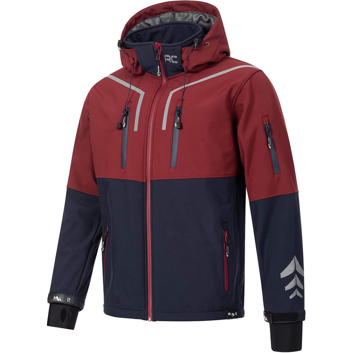 Чоловіча куртка Softshell Rock Creek Outdoor H-222, виночервона, розмір M