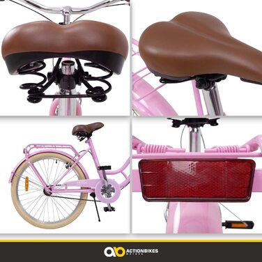 Дитяче велосипед Actionbikes 16/18/20/24 дюймів: V-Brake гальма, захист від бруду, для дівчаток та хлопчиків (Retrostar)
