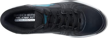 Жіночі кросівки для піклболу Skechers Viper Court Smash для залів та вулиці, Relaxed Fit, чорний/синій, розмір 36 EU