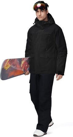 Комплект гірськолижний чоловічий HOTIAN: куртка та штани, теплий, водонепроникний, вітронепроникний, сноуборд, гірський лижний костюм