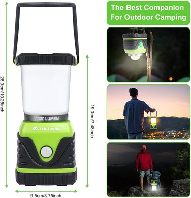 LED кемпінговий ліхтар Flintronic 2200 люмен, 6000mAh, 4 режими, регулювання яскравості, IP54, для кемпінгу, надзвичайних ситуацій, без акумулятора