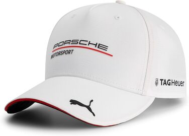 Кепка PUMA Porsche Motorsport з вигнутим козирком та логотипами Porsche Motorsport та спонсорів (біла)