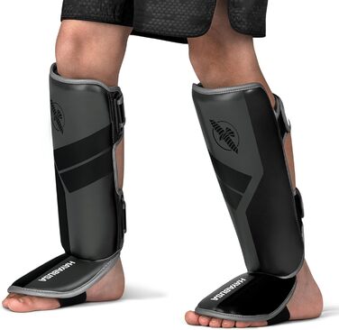 Захисники ніг Hayabusa S4 для Муай Тай, MMA, Кікбоксинг, бойові мистецтва, розмір S/M, темно-сірий