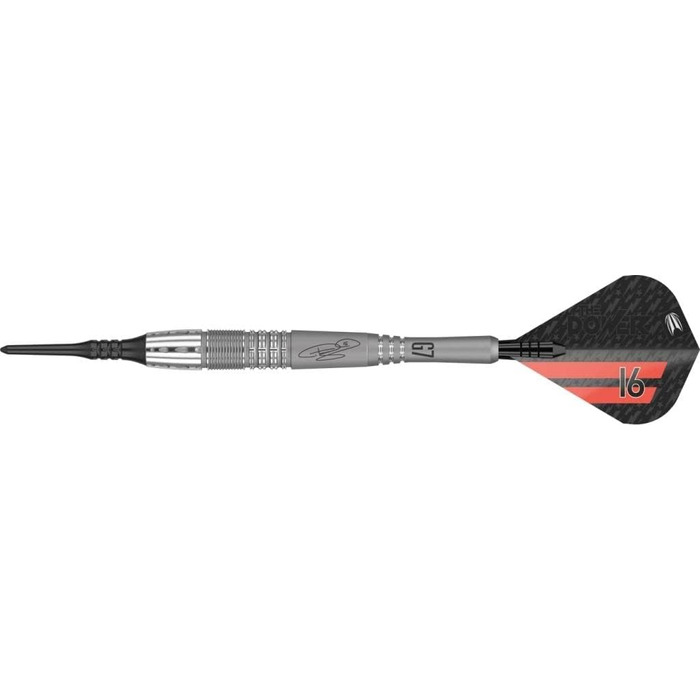 Дартс Target Phil Taylor Power 9-Five Gen 7, 95% вольфрам, професійний набір, м'який наконечник, 20 г