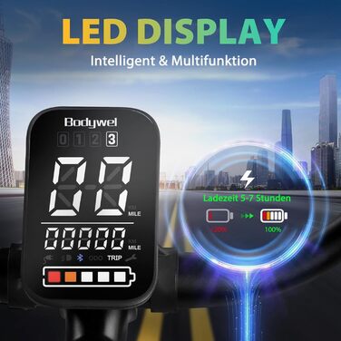 Електровелосипед Bodywel A26/A275 26/27,5 дюймів для жінок і чоловіків, LED-дисплей 4,5”, APP-керування, мотор 250W Ananda, знімна батарея 36V 15,6Ah, запас ходу до 100 км