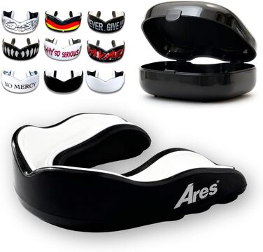 Професійний захист зубів (mouthguard) для бойових мистецтв, MMA та спортсменів. Коробка з контейнером. Чорний. Преміум-якість.