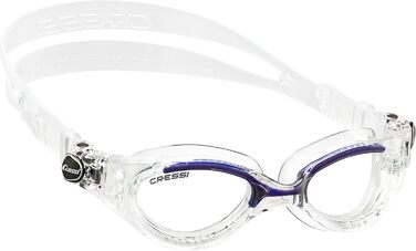 Унісекс окуляри для плавання Cressi Lady Flash, прозорі, універсальний розмір, прозорі лінзи, синій колір