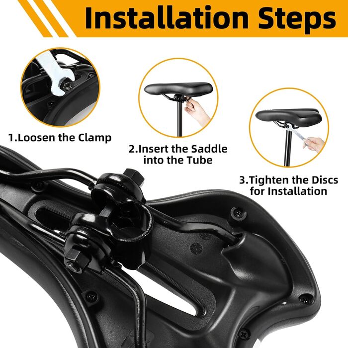 Зручний чоловічий велосипедний сідло з гелевою накладкою, ергономічне спортивне сідло для гірських велосипедів, підходить для чоловіків та жінок