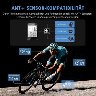 Велокомп'ютер CYCPLUS GPS бездротовий, водонепроникний з ANT+ Bluetooth, LCD 2.9