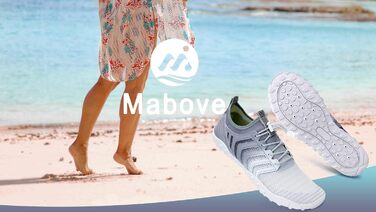 Аквашузи Mabove для плавання та серфінгу, чоловічі та жіночі, швидко сохнуть, 43 EU, сірий та білий