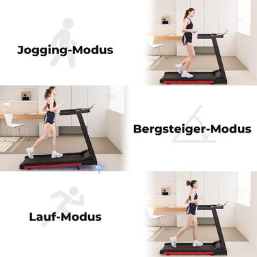 Біговий доріжки DeerRun для дому, Walking Pad з нахилом 6% та поверхнею для бігу 42 x 112 см, складаний з AI тренером та мультиплеєром, чорний