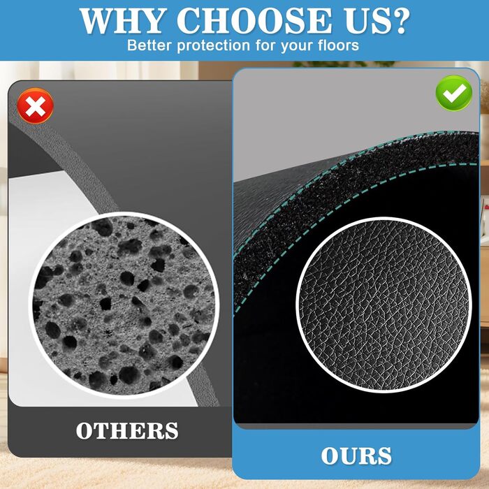 Захисний килимок під фітнес-тренажер та бігову доріжку, шумопоглинаюча підкладка 28x70 см, 6 мм, 2 шт. в комплекті