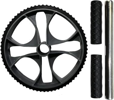 Ролер для пресу Ram® для фітнесу та тренувань, ABS-радіо, чорний