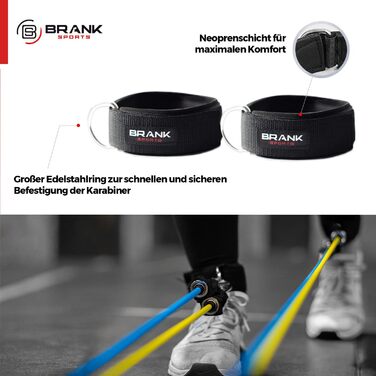 BRANK SPORTS Силові фітнес-резинки для тренувань, еспандери з високоякісної гуми для кросфіту, фітнесу, силових вправ, з безкоштовним тренувальним гідом