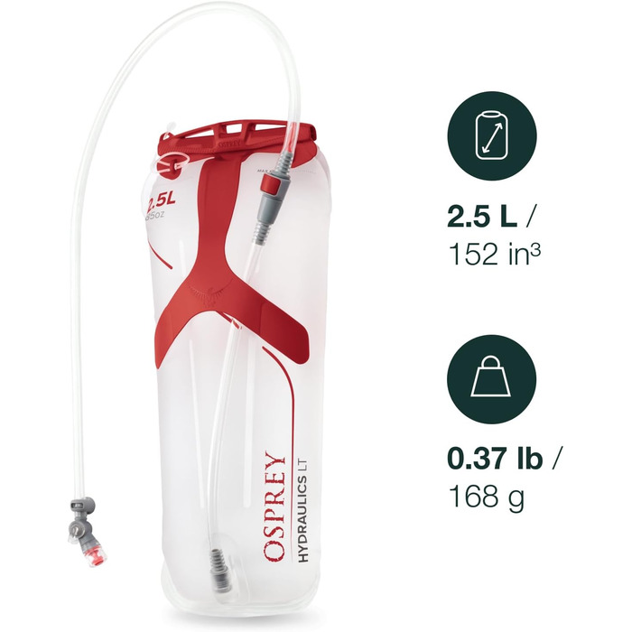 Питна система Osprey Hydraulics LT 2,5 л – резервуар для води, туристична гідраційна пляшка