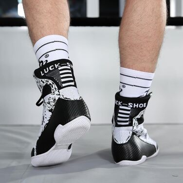 Черевики для боротьби для чоловіків та жінок, дихаючі та легкі (46.5/47 EU, Чорний)