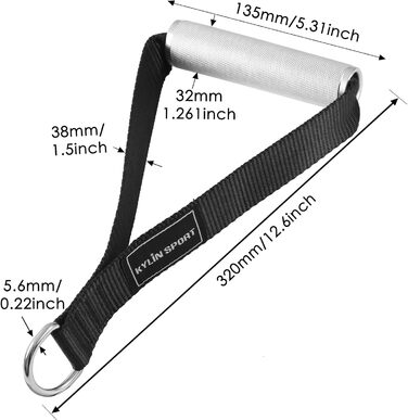 Набір аксесуарів для тренажерів KYLIN SPORT: гумки, ручки, карабіни, ремені, фітнес-петлі