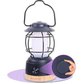 LED кемпінговий ліхтар Abenteuerlicht - вологостійка акумуляторна лампа для кемпінгу з тривалим часом роботи (200 годин), регульована яскравість, 2 колірні температури, 390 люмен, USB-зарядка