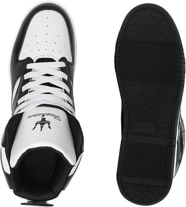 Чоловічі кросівки для бігу High Top, трекінгові черевики, фітнес-кросівки, білі (46 EU, 730 Weiß Schwarz)