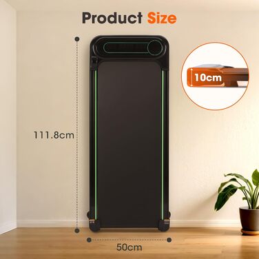 Бігова доріжка Alphaflow Walking Pad для дому та офісу з нахилом 4%, LED-дисплеєм та дистанційним керуванням