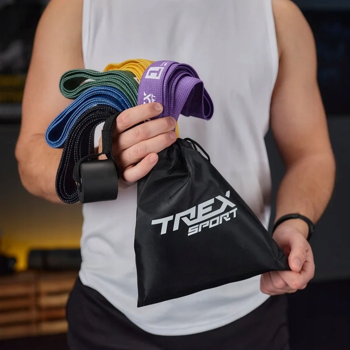 Набір еспандерів-гумок Trex Sport TX-005PBA, 2,5-25 кг, 5 шт.