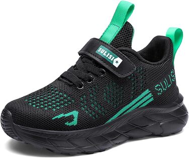 Дитячі кросівки для хлопчиків та дівчаток. Зручні кросівки для залу та вулиці. Сітка, дихаючі, легкі. Чорний колір, розмір 30 EU