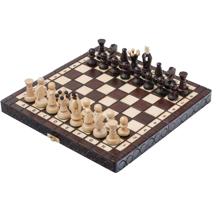 Шахи ROYAL Master of Chess, дерев'яні, ручної роботи, 35 см, з фігурами, великий шаховий набір для дітей і дорослих