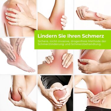 AUVON TENS/EMS масажер для тіла: 24 режими, 10 електродів, зняття болю, терапія, білий