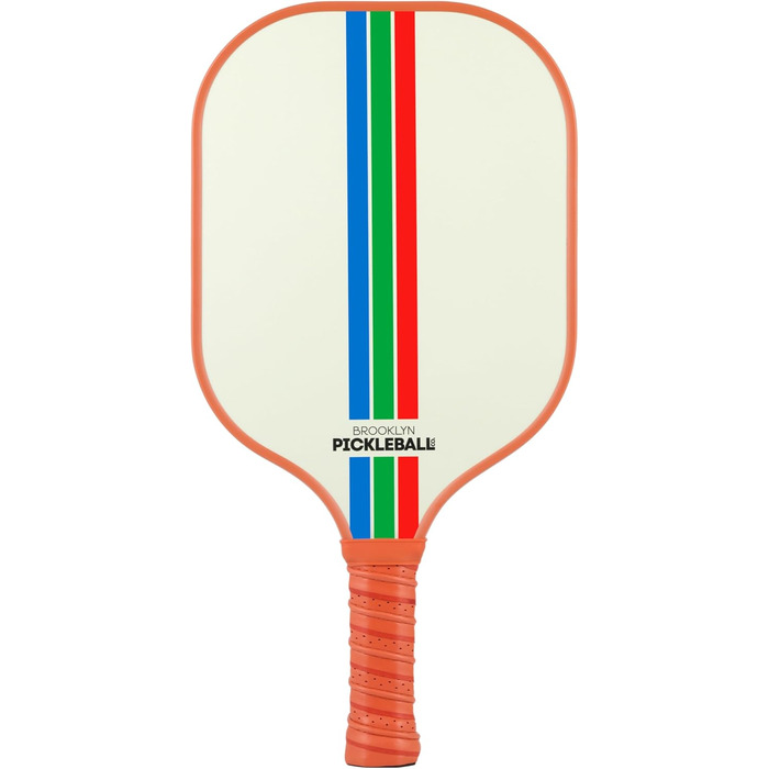Паддл для піклболу Brooklyn Pickleball Co. | Вуглецеве волокно | Стільникова структура | Нековзний руків'я | Одиночний | Білий (Крем)