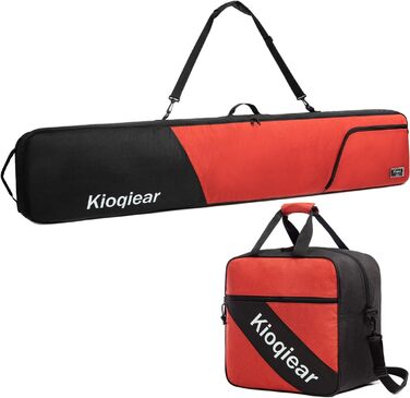 Сумка для сноуборду та черевиків Kioqiear з підкладкою, до 165 см та 43 розмір, комплект з 2 сумок