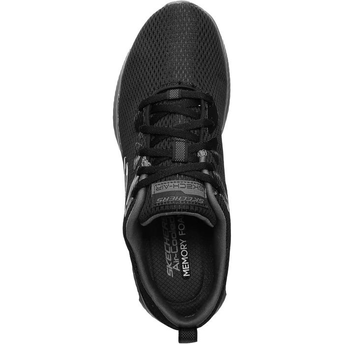 Чоловічі кросівки Skechers Dyna-Air Pelland: чорний колір, сіра окантовка, сітка