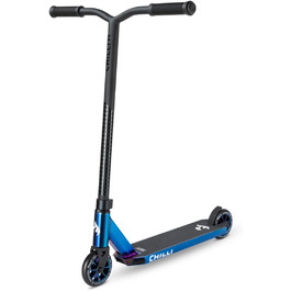 Трюковий самокат Chilli Pro Scooter Rocky Vol. 3, 82 см, 110 мм PU колеса, ABEC 9, синій неохром, для початківців
