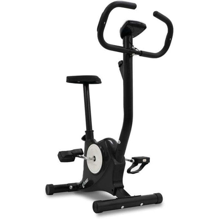 Велотренажер Ffitness FLC201BN для дому, кардіо, спалювання жиру, антицелюліт, тренування м'язів ніг, регульований опір, чорний