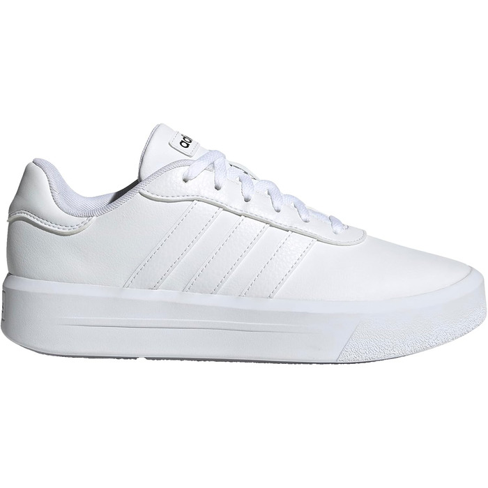Жіночі шкіряні кросівки adidas Court Plateau коричневі, розмір 36 2/3 EU, Cloud White/Core Black