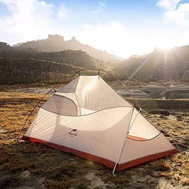 Намет Naturehike Cloud Up 2 - Ultraleichtes Zelt для 2 осіб, 3-4 сезон, водонепроникний, сірий з снігозахистом