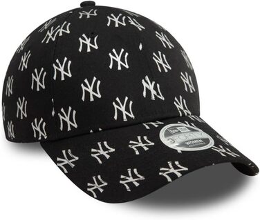 Кепка New Era MLB з логотипом команди для жінок, регульована, вигнутий козирок, бейсболка NY LA, універсальний розмір (New York Yankees #36501, універсальний розмір)