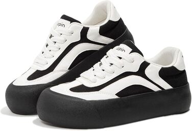 Жіночі кросівки Tuopin Mode: класична гумова підошва, стильні, неслизькі, повсякденні. Чорно-білі (39.5 EU)