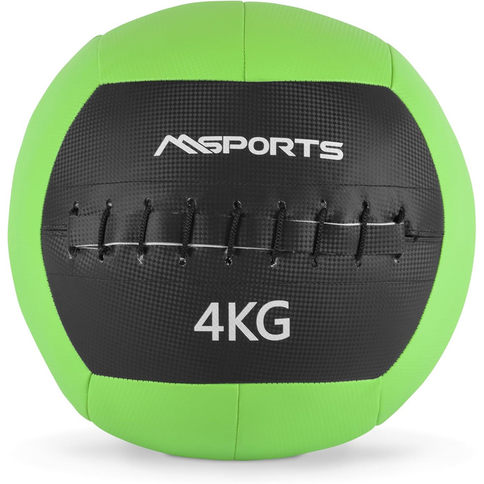 MSPORTS М'яч для фітнесу Wall-Ball, медичний м'яч, 2-10 кг, преміум якість