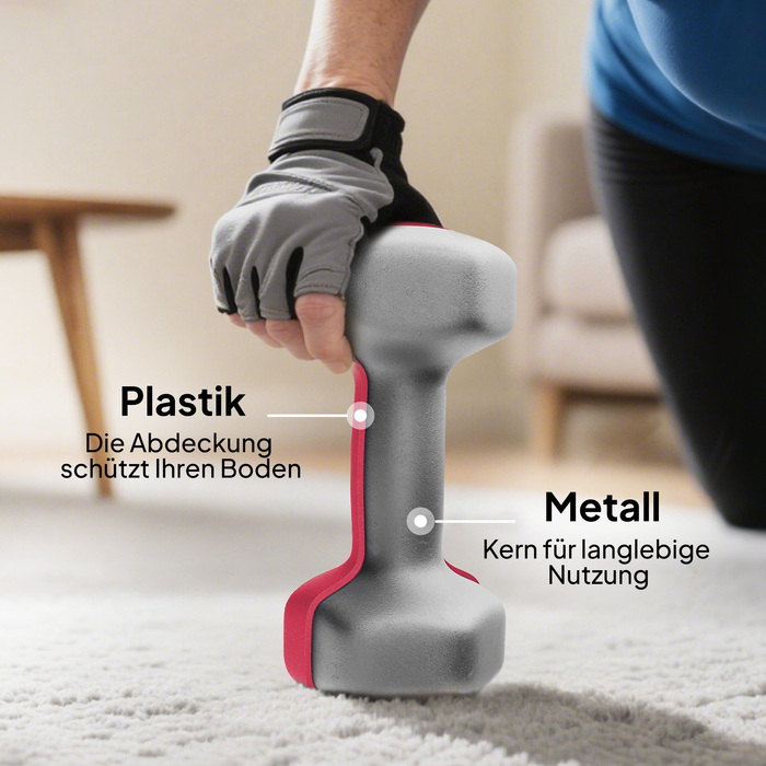 Набір гантелей 3 пари, короткі гантелі з підставкою для зберігання, неслизькі ручки, 1-5 кг, шестигранні