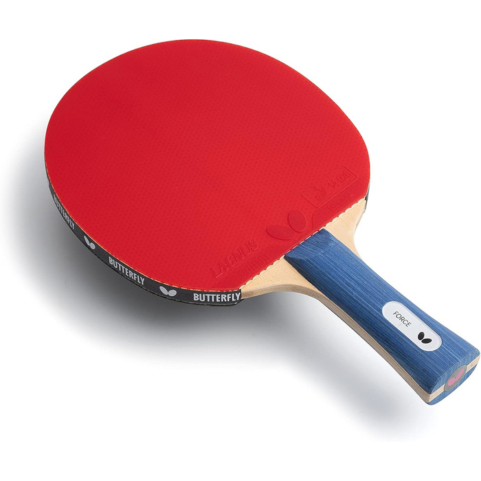 Професійна ракетка для настільного тенісу BUTTERFLY Force, ITTF, чорна/червона, для турнірів і просунутих гравців, з високим зчепленням