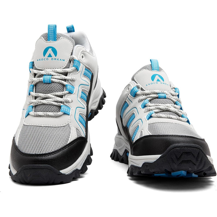 Черевики для туризму та хайкінгу: чоловічі та жіночі, легкі, дихаючі, 41 EU, бежево-блакитні