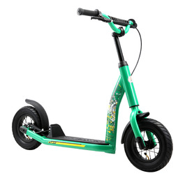 Самокат дитячий STAR SCOOTER City Kick Scooter 10 дюймів, зелений, з повітряними колесами, регульована висота, для дітей від 5 років