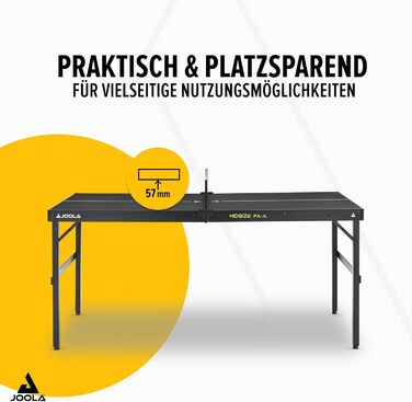 Стіл для пінг-понгу JOOLA Midsize, сучасний дизайн, сітка в комплекті, чорний/зелений